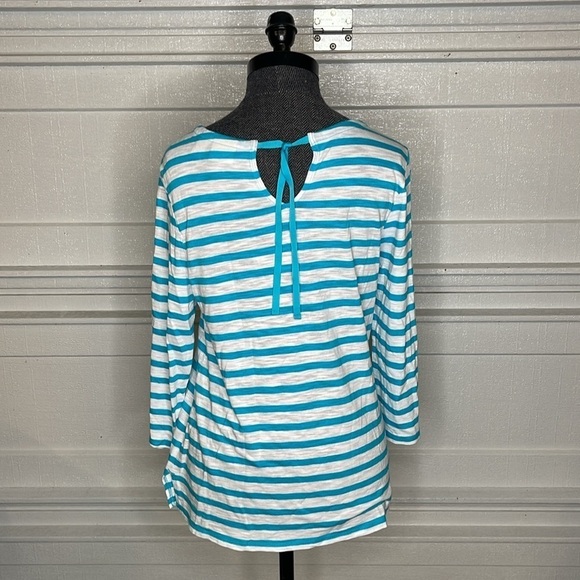Chicos Size 1 Striped Top Small - Picture 5 of 5